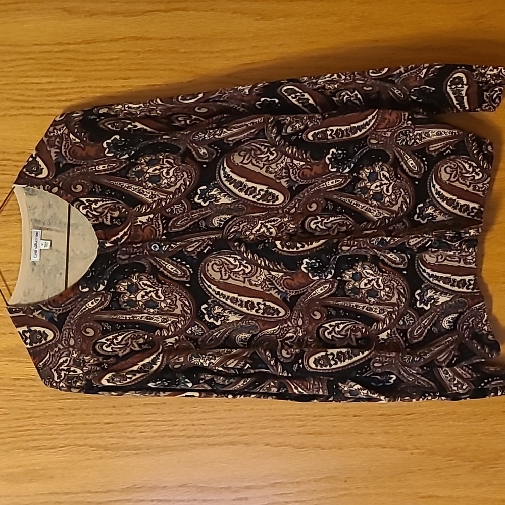 Croft & Barrow Paisley Cardigan Size Medium